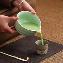 4-Piece Ceramic Matcha Bowl Set: Matcha Bowl, Matcha Whisk, Matcha Whisk Stand, Imitation Song Dynasty Tea Accessories - Multicolor - View 3