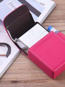 1 Pc PU Leather Men's Cigarette Case Organizer, 20 Gas Lighter Holder Waist Pack Smoking Accessories