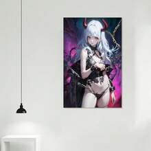 Anime Girl Canvas Wall Art - High-Quality Print For Home & Office Decor, Perfect Gift For Anime Fans, Ideal For Living Room, Bedroom, Kitchen, Perfect For Room Decor - Canvas Painting(帆布畫) - 查看 4