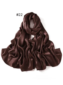 1 Piece Crepe Silk Satin Solid Color Scarves Luxury Bandana Headband Headscarf Shawl Chic Woman Turban Hijabs Rectangular Scarf For Women Veiled Clothes