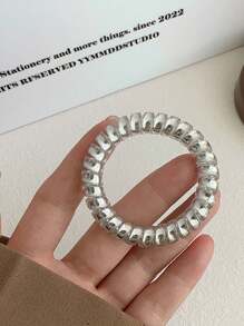 5pcs High Elasticity Spiral Snag-Free Hair Ties, Seamless Hair Ties, Oversized Hair Scrunchies, Ponytail Holder Accessories Ponytail Holders, Hair Bobbles ,Gym Sport Outfit