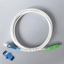 2M Faseroptik Optik Patchkabel Weiß SC/APC-SC/UPC Einzelmodus G657A2 Glasfaserkabel FTTH Faseroptikabel LSZH. 2M/3M/5M/15M Faseroptik Optik Patchkabel Gelb SC/APC-SC/UPC (Kostenloses Adapter)