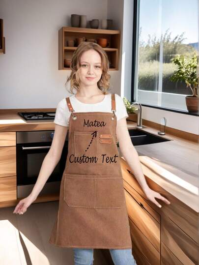 ヘアスタイリスト用エプロンポケット付き、ビューティースクールエプロン、ヘアドレッサー用カスタムギフト、カスタマイズ美容院エプロン、バーバーエプロン