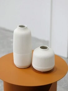 1pc Simple Plastic Vase For Home Decor, White Vase For Dried Flowers, Living Room, Office, Living Room, Home Decor (No Flowers) White Vase For Home Decor, Minimalist Style Modern Dried Flower Vase, Bohemian Home Decor, For Centerpiece Decorations Mantels Wedding Tables Parties Living Room Bedrooms Kitchens Offices Gifts Birthday Graduation