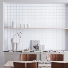 1 Cuộn Giấy Dán Tường Bóng Họa Tiết Ca Rô 1m/3m/5m, Miếng Dán Tường Chống Dầu Có Thể Tháo Rời Và Sử Dụng Ngay, Giấy Dán Tường Trang Trí Tường Bếp, Tủ Ăn, Tủ Sách, Bề Mặt Làm Việc, 15.74X397.4INCH, Trang Trí Phòng, Trang Trí Nhà, Trang Trí Phòng Tắm, Trang Trí Phòng Ngủ, Đồ Trang Trí Phòng, Trang Trí Phòng Khách, Trang Trí Nhà, Trang Trí Nhà, Trang Trí Nhà, Giấy Dán Tường Phòng Khách - Đen và trắng - Xem 5