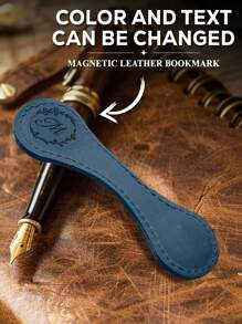 Custom Name And Design - Personalized Custom Leather Magnetic Bookmark - Perfect Reader Gift For Book Lovers, Anniversary Gift For Him Or Her Gifts Birthday Graduation - As Shown - View 3
