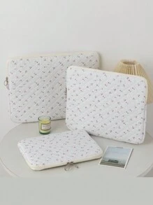 1 Stück Laptoptasche mit Kirsch-Muster Muster, handgehaltene tragbare Computertasche für iPad, Laptoptasche mit Reißverschluss, tragbare Computertasche für 11/13/15 Zoll, iPad-Tasche, Geschenk für Lehrer, täglicher Lehrerbedarf, Lehrertasche, Hochschulbedarf, Schulanfang Grundausstattung, Laptop-Tasche für das Klassenzimmer für MacBook, ASUS Tablet, stoßfeste Hülle 9-11 Zoll kompatibel mit iPad Air 4 5 Pro 11 Mini 5 6