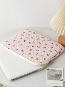 1 Stück Laptoptasche mit Kirsch-Muster Muster, handgehaltene tragbare Computertasche für iPad, Laptoptasche mit Reißverschluss, tragbare Computertasche für 11/13/15 Zoll, iPad-Tasche, Geschenk für Lehrer, täglicher Lehrerbedarf, Lehrertasche, Hochschulbedarf, Schulanfang Grundausstattung, Laptop-Tasche für das Klassenzimmer für MacBook, ASUS Tablet, stoßfeste Hülle 9-11 Zoll kompatibel mit iPad Air 4 5 Pro 11 Mini 5 6