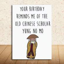 1pc Creative Blank Bi-Fold Birthday Greeting Card, Customizable Handwritten Happy Birthday Wishes - 1PCS Greeting Card + 1PCS Envelope - View 3