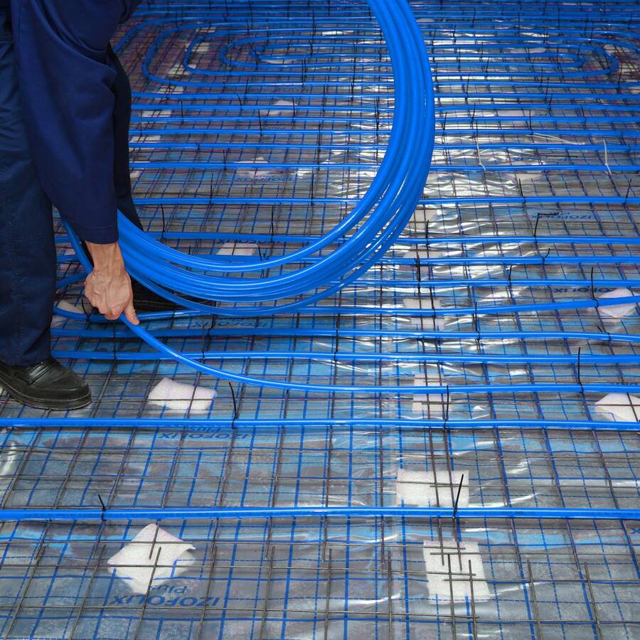 100FT-500FT PEX-B & PEX-A  Pipe 3/4" With Pipe Cutter And Clamp Hot And Cold Compatible Flexible Leakproof And Frostproof Suitable For Water Supply Radiant Floor Heating Solar Heating White & Red & Blue - PEX-A pipe blue 100 ft non-oxygen barrier - 查看 1