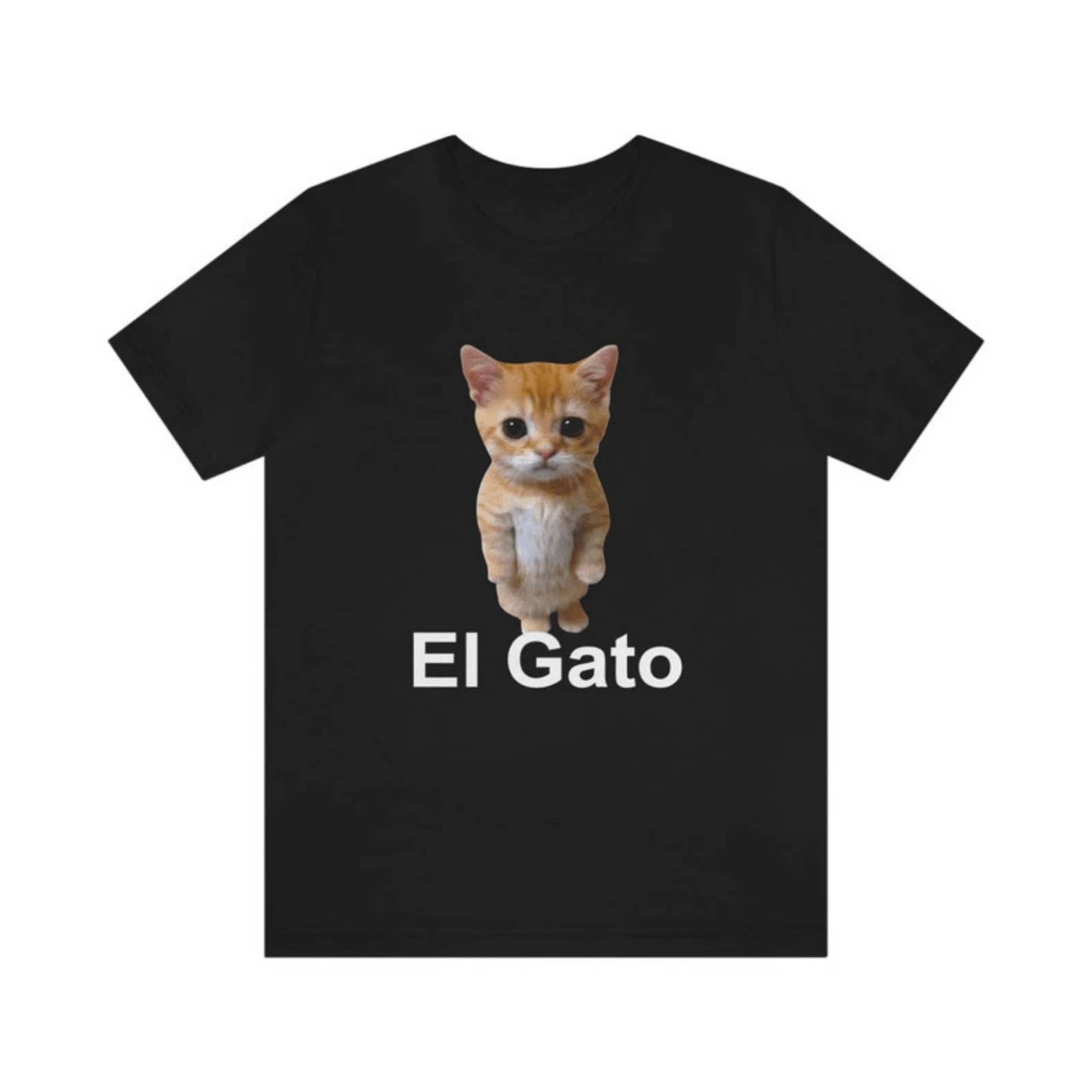 El Gato Meme Sad Crying Cat Munchkin Kitty Meme T Shirt El Gato Sad Meme Shirt El Gato Meme S - 黑色 - 查看 1