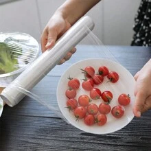 1 卷经济型食品保鲜膜，30/50 米长，适用于微波炉、冰箱和厨房，无撕裂设计，适用于户外、露营 - 白色 - 查看 6