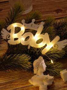 1pc Valentine's Day Light, LOVE Letter LED Light, Proposal Marriage Wedding Decor, Birthday, Party, Bedroom, Living Room, Cake Decor - Yellow - View 2