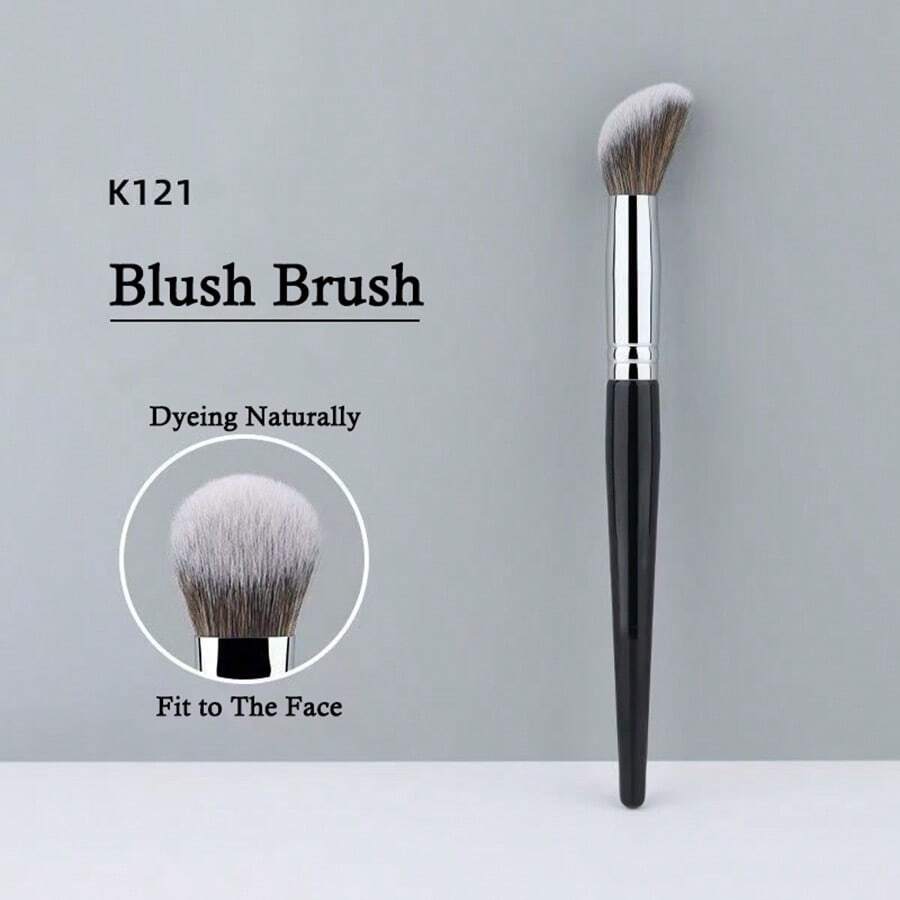 1支膏状腮红刷，模仿指尖涂抹方式，点涂粉状腮红膏，合成毛，可用于腮红、粉底、遮瑕、修容、古铜粉、散粉等多种用途，赠品多多。 - 黑色 - 查看 1