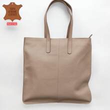 Bolso PIEL REAL, Hecho En ITALIA, Bolso De Hombro De Gran Capacidad Y Moda Para Mujeres, Bolso De Compras Informal Simple De Piel,Bolso Plegable De Gran Capacidad, Informal Y De Negocios,