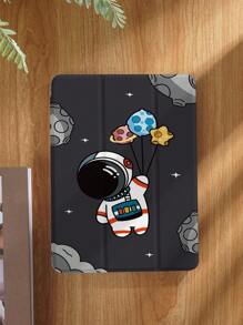 宇航员图案平板电脑保护壳,兼容 iPad 9.7/10.2/10.5/10.9/12.9/Pro 11、第 10 代,兼容三星 Galaxy Tab S6 Lite 10.4 英寸,兼容 Tab,柔软防摔保护,智能支架/自动唤醒/睡眠 - 彩色 - 查看 2