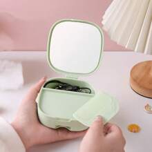 1pc Minimalist & Fashionable Makeup Mirror Storage Box, Folding Vanity Dressing Table Mirror Suitable For Dorm, Home Use, Portable Design For Daily Use Valentine's Day - Multicolor - View 4