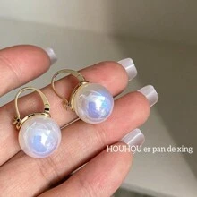 1 para eleganckich naturalnych kolczyków w kształcie kółek - zapięcie antyalergiczne, idealne do noszenia na co dzień i na wakacje, kamień urodzinowy listopada