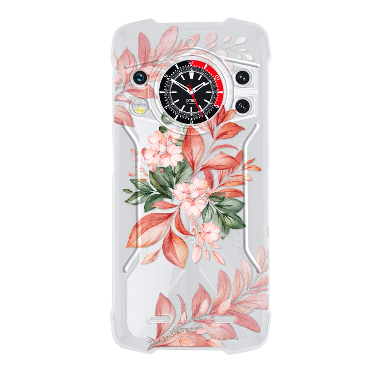 INSTACASE Funda Compatible con Cubot Flor, Protector para Cubot Flores uso rudo, Case para Cubot Flores Lindas Rosas, Carcasa para Cubot Para Mujer, a Prueba De Golpes TPU. - Transparente - Ver 1