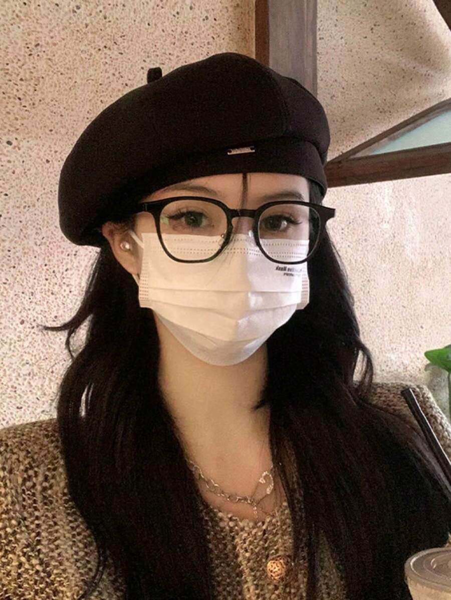 1 件 2025 春季新款女士八角贝雷帽，时尚百搭，韩版甜美可爱风格，瘦脸休闲帽 - 彩色 - 查看 1
