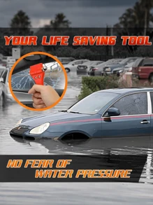 1pc/2pcs Emergency Car Escape Hammer Glass Breaker Seatbelt Cutter - Compact Safety Tool For Vehicle Emergencies