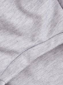 Áo thun thú cưng tay ngắn màu trơn mới thoải mái và thoáng khí, áo cổ tròn cho mèo/chó - Xám - Xem 5