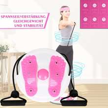 NetHong Waist Twisting Disc, Waist Slimming Balance Rotating Disc Board With Drawstring - Pink - View 3