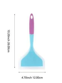 1pc Non-Stick Pancake & Fried Egg Frying Pan And Silicone Spatula Kitchen Utensil - Premium Non-Stick, Heat-Resistant, Ergonomic Design For Effortless BBQ Steak, Pizza Baking & Cooking -, Easy To Clean, And Dishwasher Friendly - Multicolor - View 7