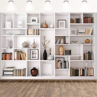 Multipurpose White Bookshelf & Office Background - Made Of Polyester, Suitable For Video Conferences, Home Decor, Anniversary, Wedding And More