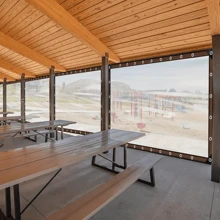 1 Piece Of Transparent Colorless Rainproof Oilcloth, Encrypted Grommets, Tear Resistant Drawstrings, Windproof, Dustproof, Waterproof, And Snow Resistant. Garden Rain Cover, Courtyard Fence, Camping Outdoor Tent Cover, Porch Canopy, Perfect For Terraces, Gardens, Chicken Coops, Pigsties, And Camping - Multicolor - View 6