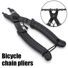 1pc Bicycle Chain Disassembly Tool Pliers Chain Breaker Chain Ruler Quick Release Buckle Magic Buckle Disassembly Pliers Tool - Black - View 1