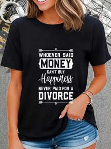 Whoever Said Money Can't Buy Happiness... Divorce Funny Gift T-Shirt