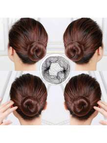 60pcs Black Elastic Hair Nets, Ladies Invisible Hair Nets/Hairnets, Suitable For Food Service, Ballet Buns, Sleeping, Flight Attendants, Nurses, Fine Net Bun Cover