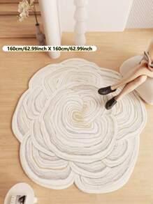 New [Exclusive Custom-Made] Champagne Rose Faux Wool Bedroom Rug - Bedside Rug, Soft Faux Wool Material, Exquisite Binding, Skin-Friendly, Non-Pilling, Water-Resistant Easy Care, Odorless, Non-Slip Bottom - Suitable For Home Decor, Room Decor, Living Room Rug, Bathroom Rug, Kitchen Rug, Area Rug, Hotel Decor - All Season Use. - Multicolor - View 14