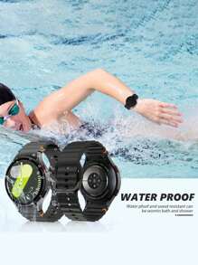 20mm Silicone Sports Band, Waterproof And Sweat-Resistant, Compatible With Samsung Galaxy Watch 7 FE 6 5 4 (40mm/44mm), Watch 5 Pro (45mm/44mm), Watch 6 (43mm), Watch 4 Classic (46mm), Black - Black - View 9