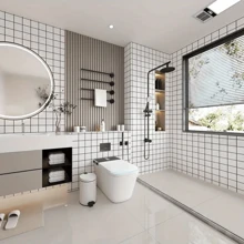 1 Cuộn Giấy Dán Tường Bóng Họa Tiết Ca Rô 1m/3m/5m, Miếng Dán Tường Chống Dầu Có Thể Tháo Rời Và Sử Dụng Ngay, Giấy Dán Tường Trang Trí Tường Bếp, Tủ Ăn, Tủ Sách, Bề Mặt Làm Việc, 15.74X397.4INCH, Trang Trí Phòng, Trang Trí Nhà, Trang Trí Phòng Tắm, Trang Trí Phòng Ngủ, Đồ Trang Trí Phòng, Trang Trí Phòng Khách, Trang Trí Nhà, Trang Trí Nhà, Trang Trí Nhà, Giấy Dán Tường Phòng Khách - Đen và trắng - Xem 6