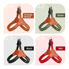 Rokhevn 1 pièce Harnais de poitrine en nylon personnalisable pour animaux de compagnie, avec doublure en mousse confortable, convient aux chiens de grande, moyenne et petite taille, avec texte personnalisable