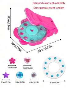 魔法钻石发饰工具，魔法编发工具玩具公主发饰礼物，电动编发机DIY自动编发器（钻石颜色随机）