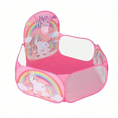 1 件儿童布艺球坑，大容量可折叠便携式一键存储，室内趣味互动游戏屋帐篷玩具，适合幼儿、男孩和女孩、万圣节、感恩节、生日礼物、日托、圣诞派对（不含球）