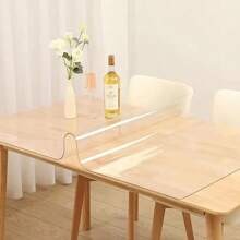 1 pieza Alfombrilla de escritorio de vidrio suave transparente, cubierta de escritorio de PVC resistente al agua y al aceite, fácil de limpiar para escritorio de escuela/aula, mesa de comedor, mesa de café, protector de escritorio de plástico cristal resistente al agua, alfombrilla para silla, alfombrilla antideslizante para piso