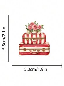 50pcs Pink Valentine's Day Sticker Aesthetic Love Decals For Waterbottle Laptop Guitar Scrapbook Phone Waterproof PVC Sticker Friend Party Gift