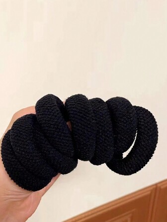 10 st. blandade färger hög elasticitet förtjockade mångsidiga enkla scrunchies, hårvänliga (slumpmässig färg) hårsnoddar hästsvanshållare hårresår hårrep, hårnålar, gym sport outfit håraccessoarer