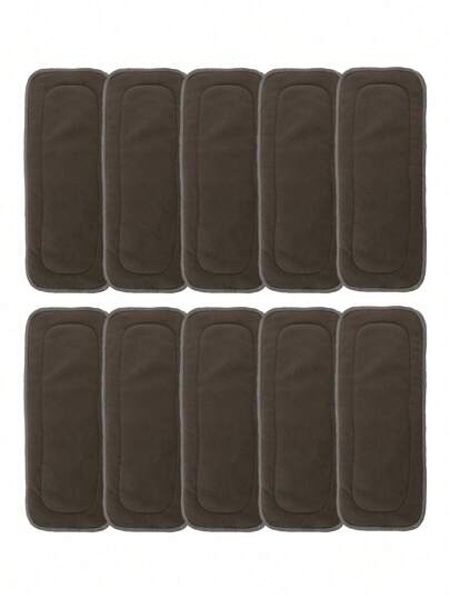 1/2/4/10/12片装竹炭婴儿尿布更换垫，4片装竹纤维可重复使用尿布更换垫