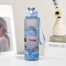 1 件 700ml/23OZ 户外休闲运动水壶，带吸管和编织手柄，防漏、防碎，适合户外露营、学校、健身房、节日礼物、生日礼物、情人节礼物 - 彩色 - 查看 10