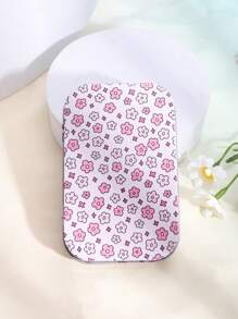 1 件，马口铁便携式桌面珠宝收纳盒，珠宝收纳盒，最佳礼物，时尚多功能，带有各种图案，如花朵、草莓、冲浪、骷髅、心形、蘑菇、蝙蝠等，送给妈妈的礼物 - 彩色 - 查看 15