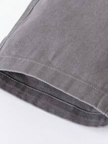 mini bala Kids' Loose-Fit Tapered Pants, Casual Outdoor Spring Wear - Iron Gray - View 8