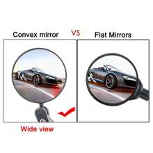 1 Pair Foldable Convex Bicycle Rearview Mirrors, Suitable For Mountain And Road Bikes, Cycling Accessories - Multicolor - View 6