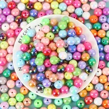 Assorted Multi-Color Acrylic Beads 6-16mm, Shiny Solid Colors, Bulk Beads With Hole For DIY Jewelry Making, Crafts, Necklaces, Keychains, Phone Charms - Random Color Mixing - View 15