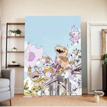 Framed Japanese Cartoon Wall Art, Action Packed Decor, Popular Anime Characters Room Deco -116