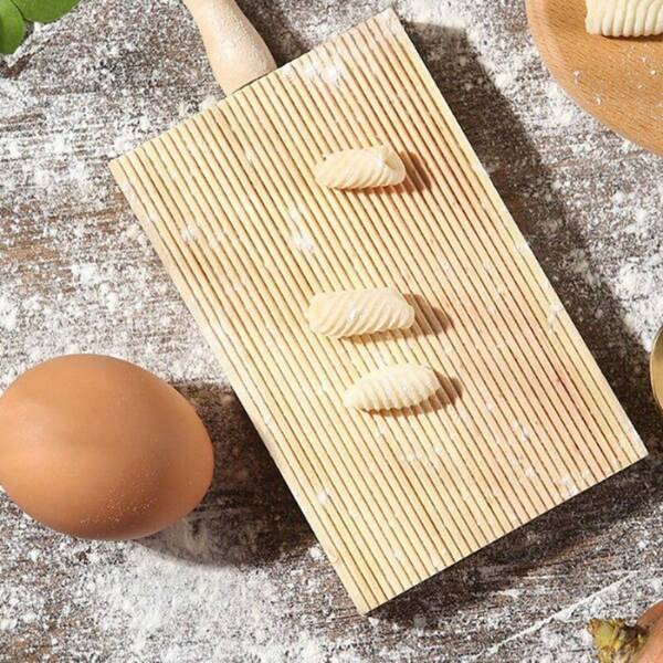 Holz Garganelli Brett praktisches Gnocchi Makkaroni Nudelholz für Küchennutensilien zum Kochen